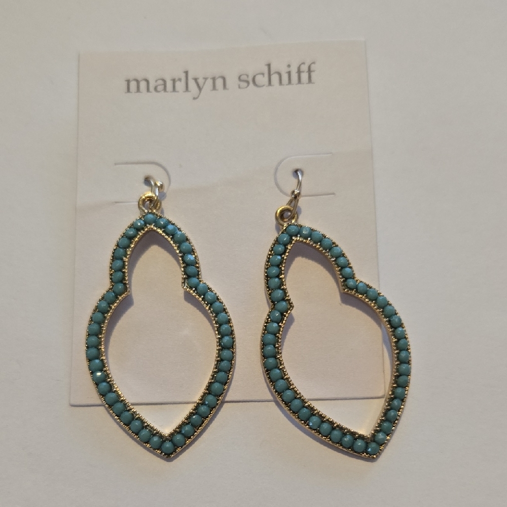 Marlyn Schiff Blue Teardrop Earrings